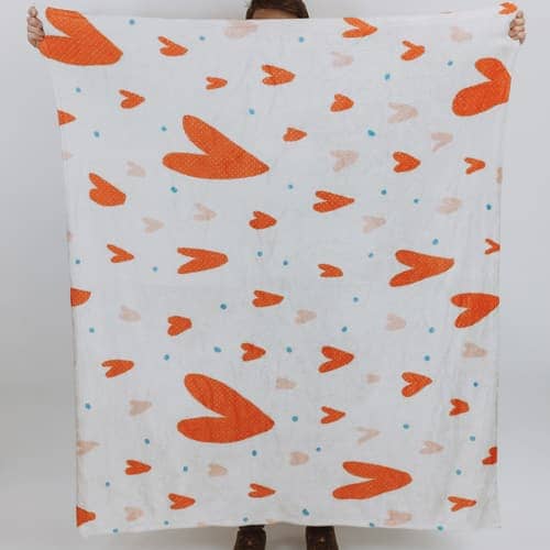 Orange Hearts - 50x60 Blanket