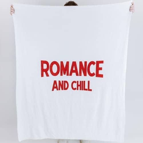 Romance and Chill (White) - 50x60 Blanket