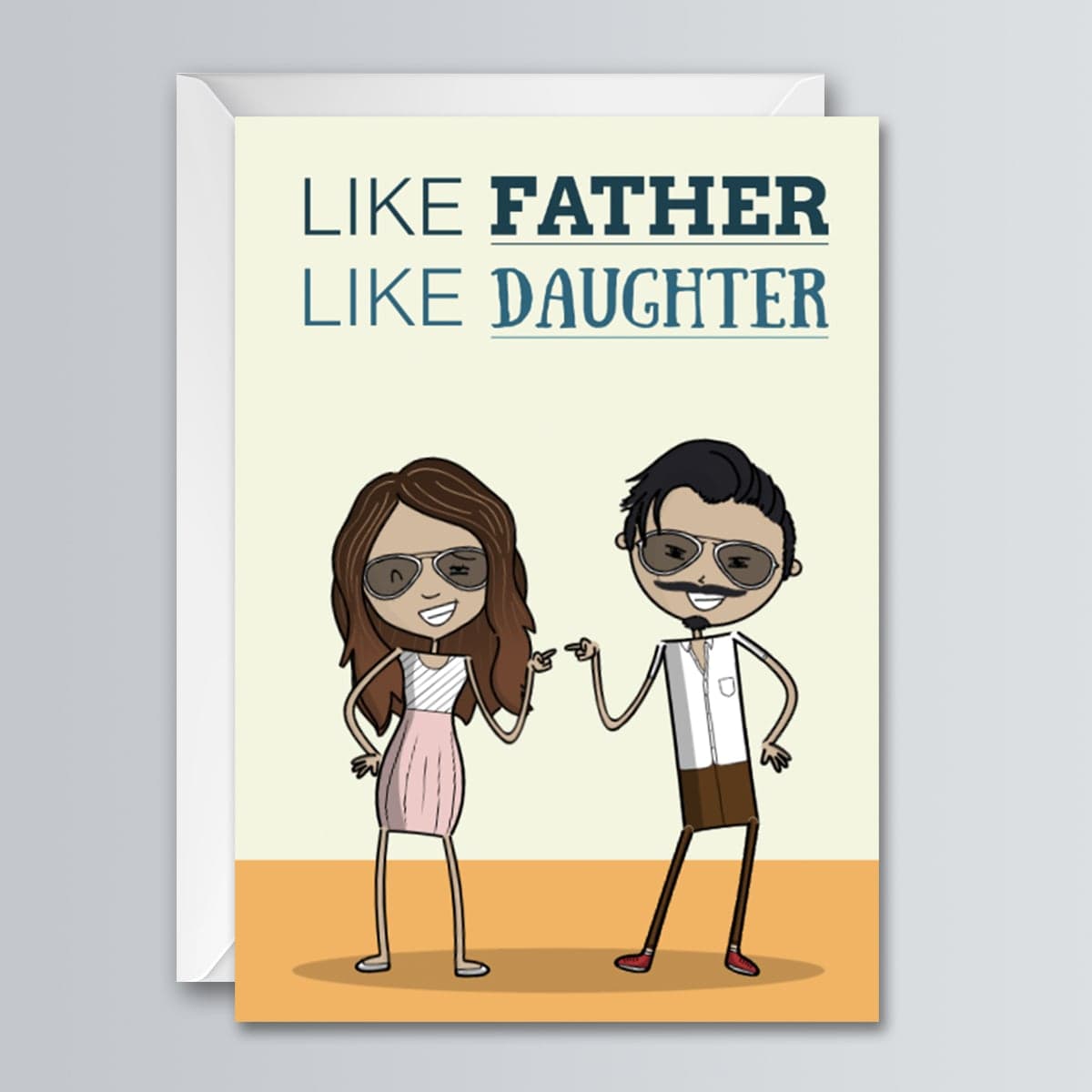 Like Father, Like Daughter - Greeting Card