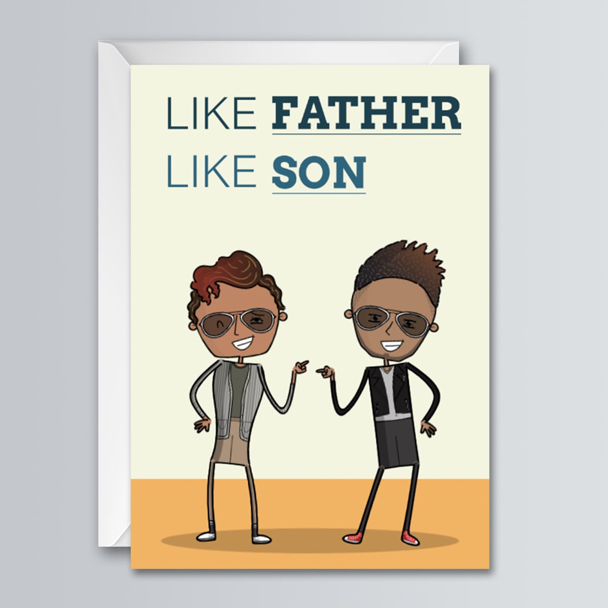 Like Father, Like Son - Greeting Card