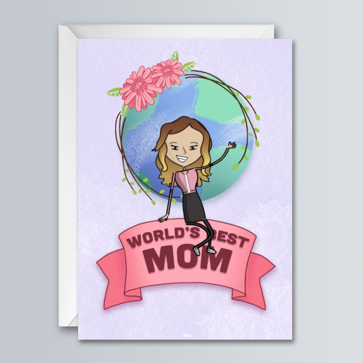 World's Best Mom - Greeting Card