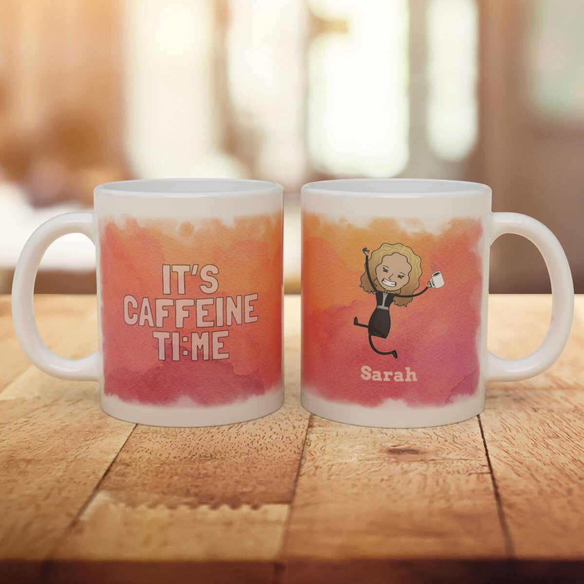 It's Caffeine Time - Set of 2 Mugs