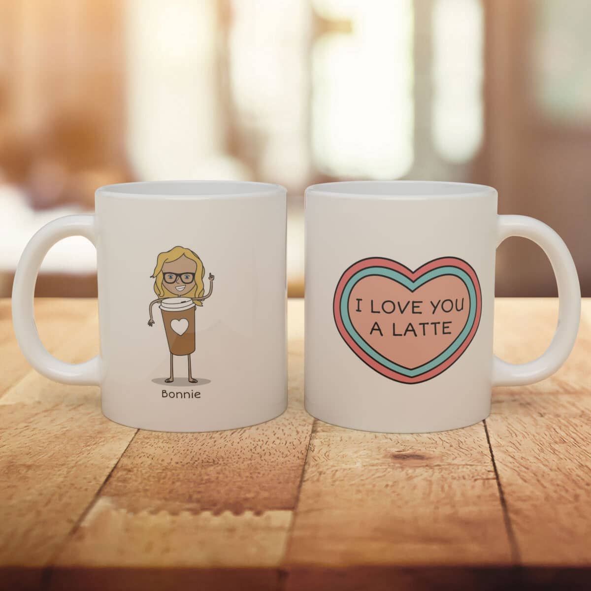 I Love You a Latte - Set of 2 Mugs