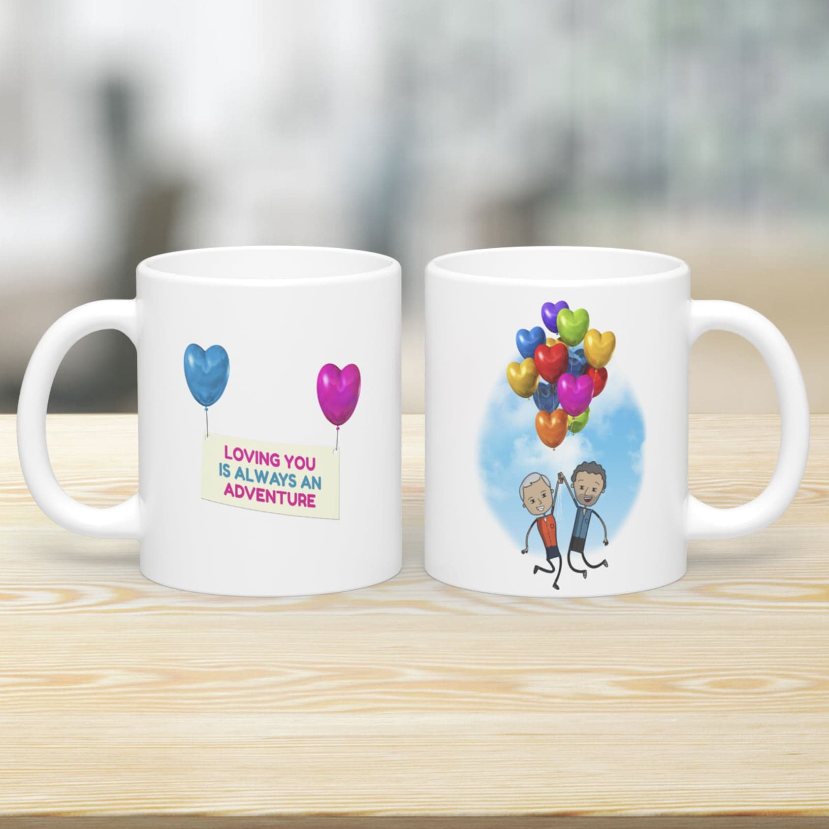 Heart Balloon Adventure - Single Mug