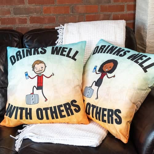 Drinks Well With Others - 2 Pillow Set