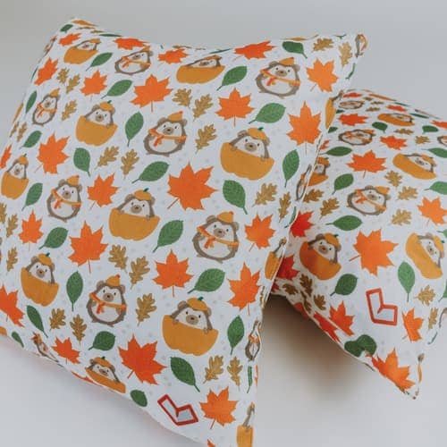 Fall Hedgehog - 2 Pillow Set