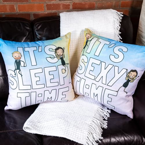 It's Sexy/Sleepy Time - 2 Pillow Set
