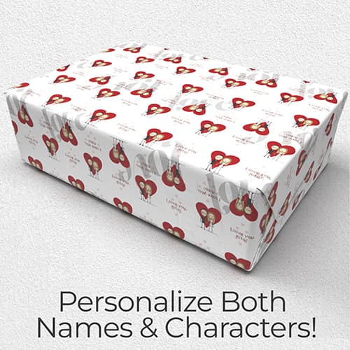 Love Heart - Personalized Wrapping Paper